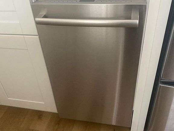 New stainless steel dishwasher.
