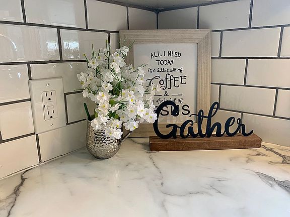 Subway tile backsplash