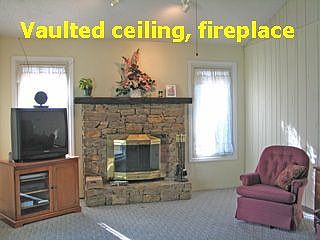 Vaulted ceiling and skylight