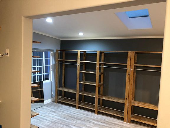 Walk in step down closet in master bedroom