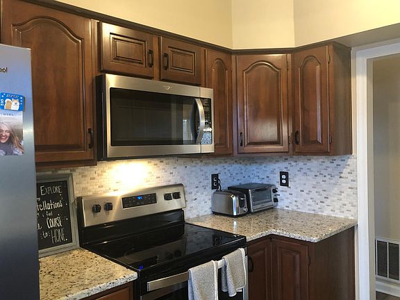 New granite and backsplash
