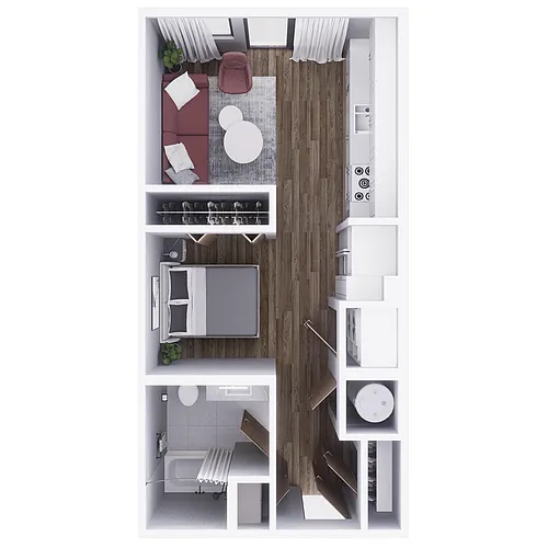 Floor plan 0 x 1 - S1 512 SQ FT