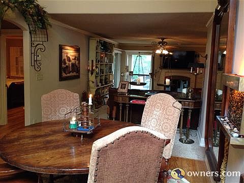 Hardwoods in dining and master bedroom