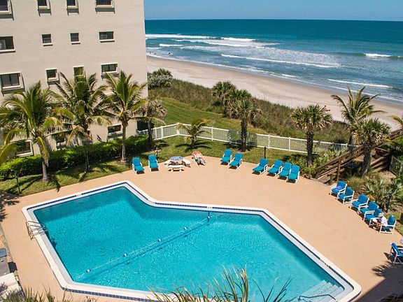 Heated pool beach view