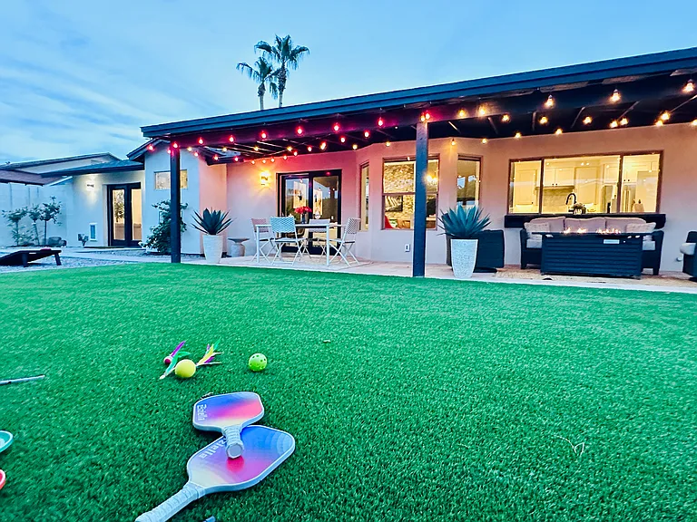 Private Backyard Oasis: 
Have some fun at the Backyard-sports, games...