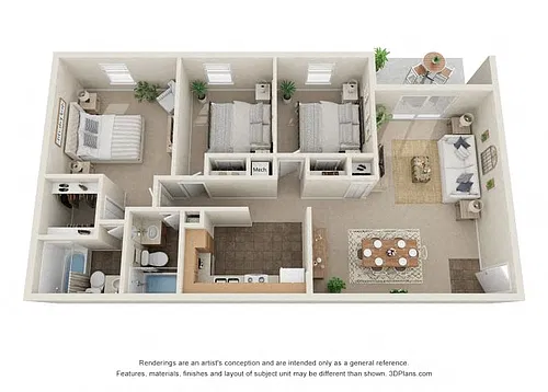 Floor plan 3 Bed 2 Bath A Standard