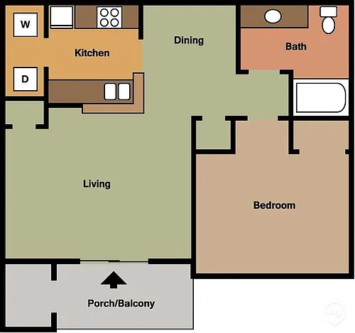 Floor plan One Bedroom