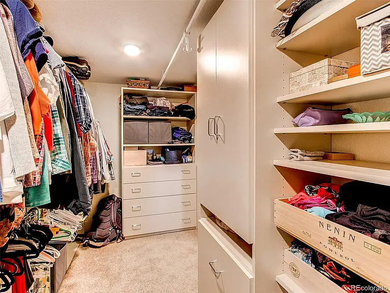 walk-in closet for master bedroom