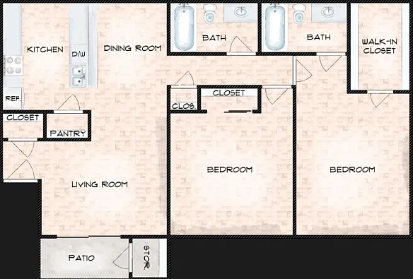 Floor plan 2X2-C
