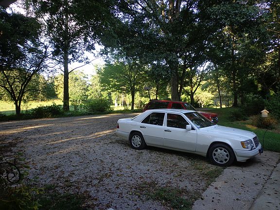 parking in front of garage