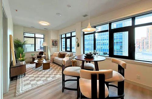 Floor plan 1 Bed + Den Unit J