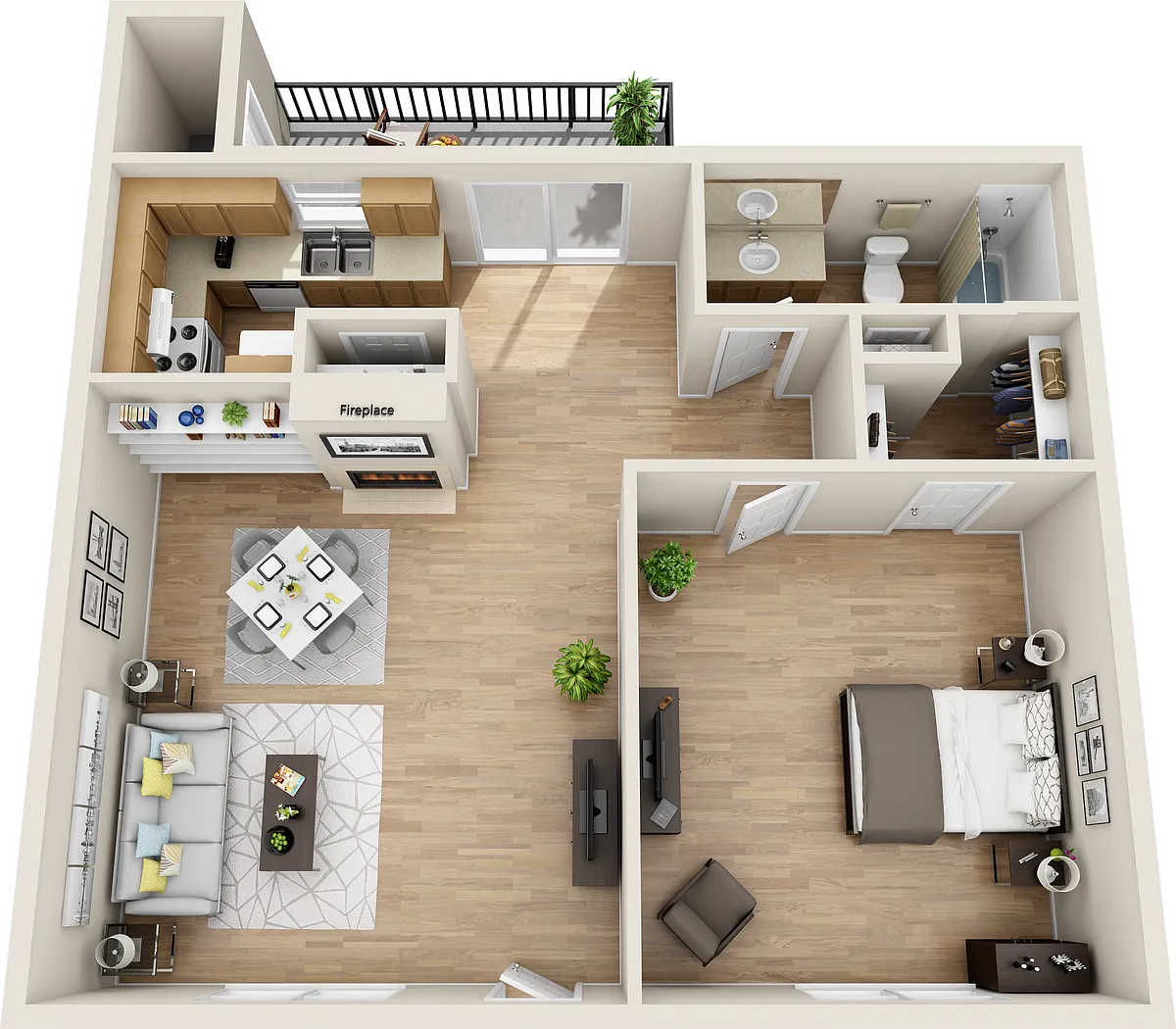 Floor plan 1X1D