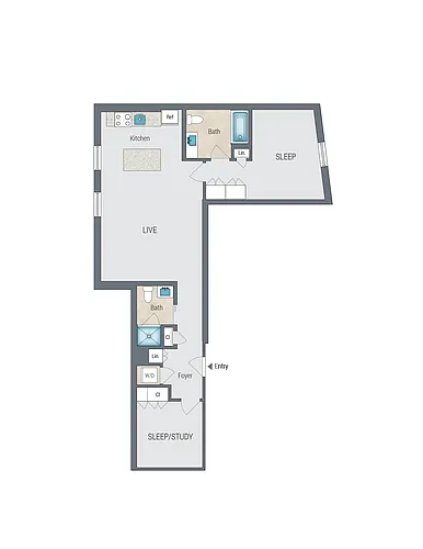 Floor plan A2B Den