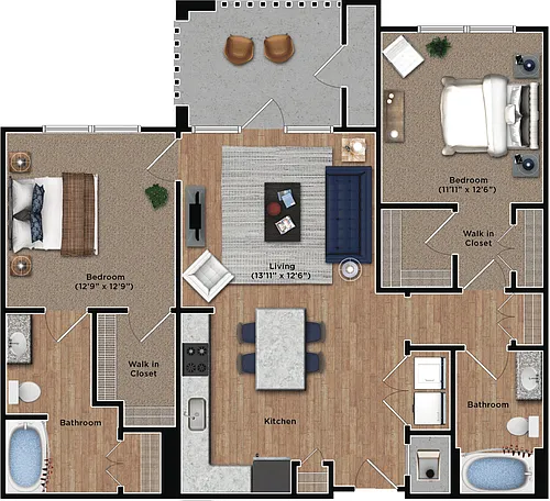 Floor plan 2Aa