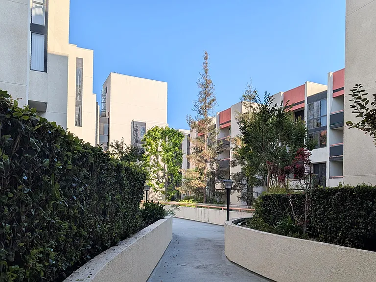 Central courtyard in building complex