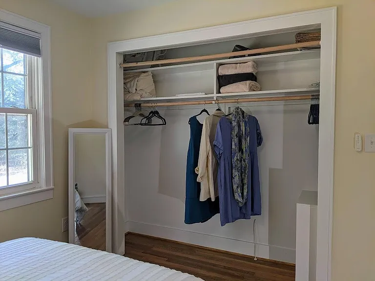 Large main bedroom closet.