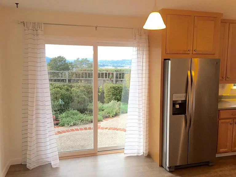 Kitchen Sliding Door to Backyard