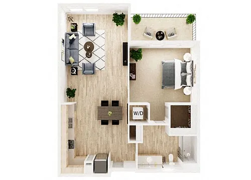 Floor plan 1B1B D