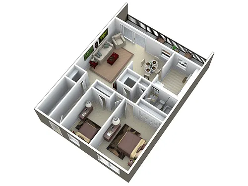 Floor plan Two Bedroom Apartment