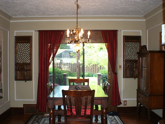 dining room w/ refinished floors