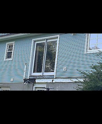 No landing for patio door