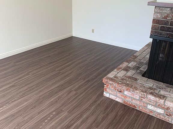 Living Room With Working Firesplace