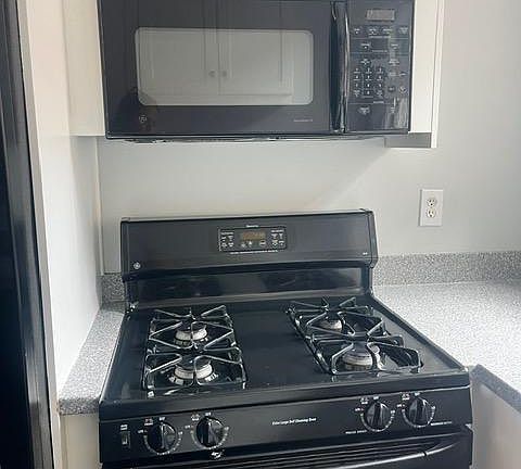Gas stove top and microwave