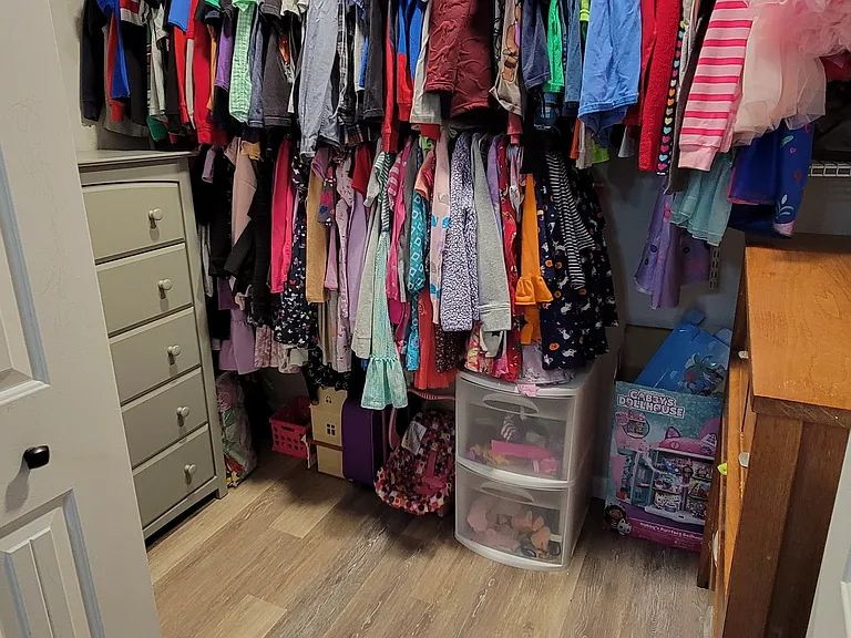 Large closet in Bedroom 2 on main level.