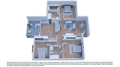 Floor plan Cortland 3B2B