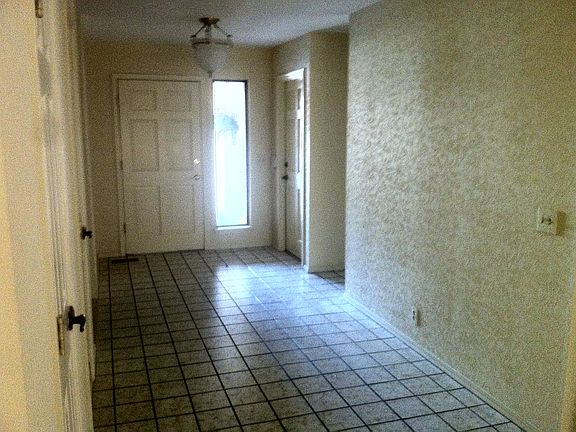 Inside front entry, tile floor