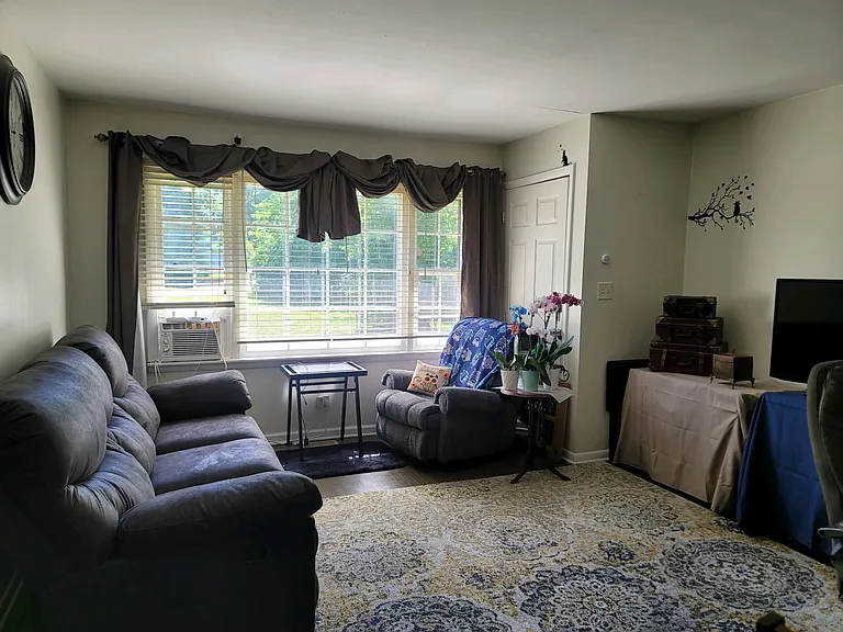 Living room with hardwood floors