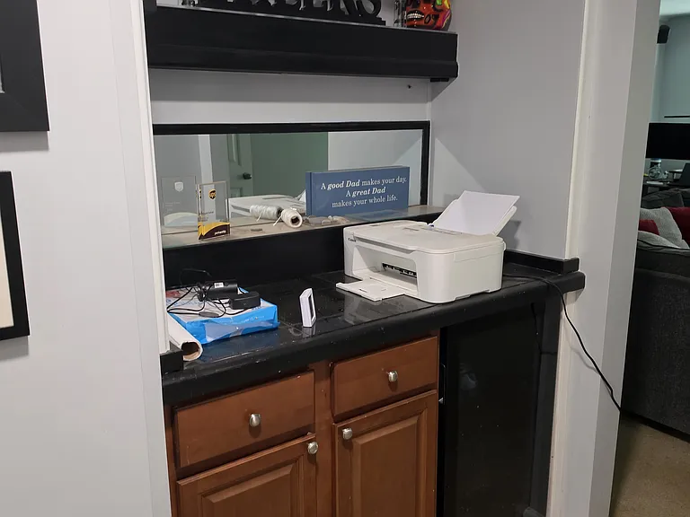Basement bar area