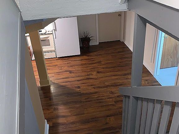 Updated laminate wood flooring.