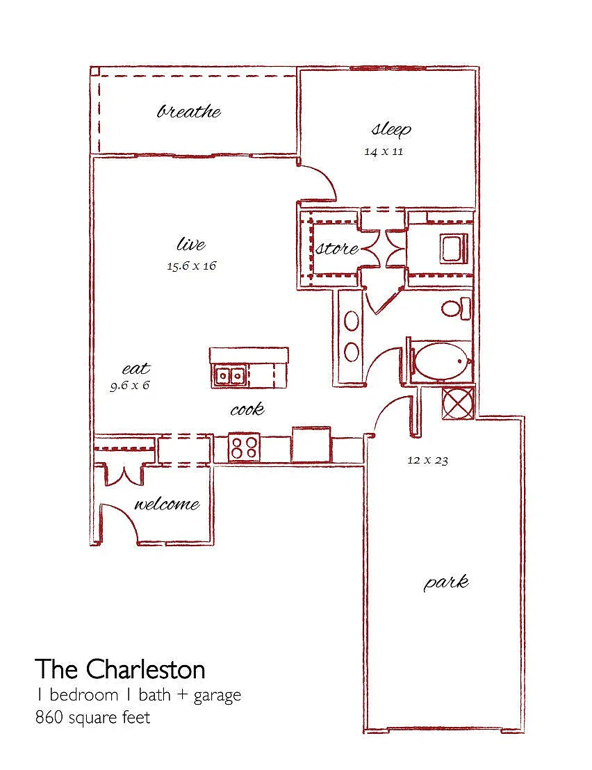 Floor plan The Charleston
