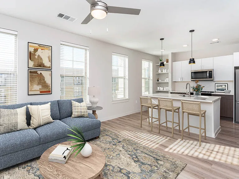 Living Room with Hard Surface Flooring