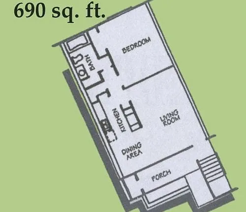 Floor plan 1 Bedroom 1 Bath