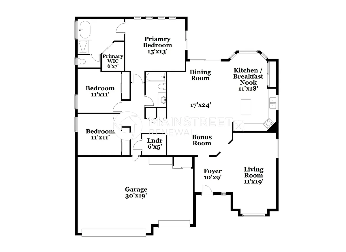 Floor Plan - 1210 E Rosemonte Dr