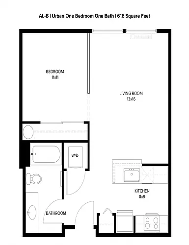 Floor plan Urban 1x1 A