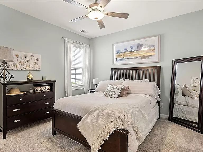 Bedroom display with Furniture.