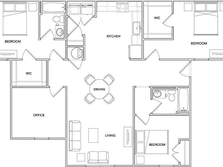 3BR-2BA-1452-SF 3BR-2BA-1452-SF