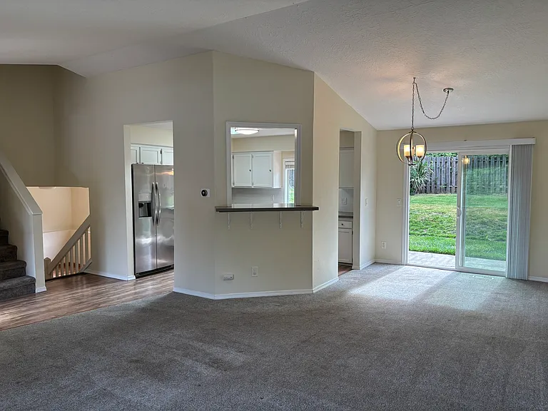 Living room, dining room, kitchen