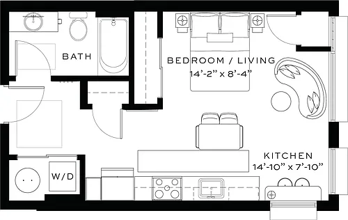 Floor plan Studio - Affordable