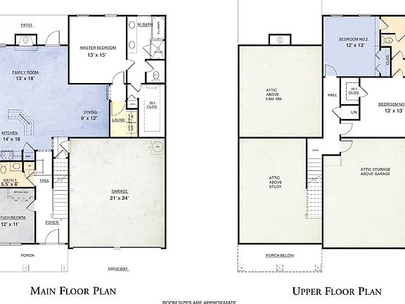 Floor plan w/garage in back