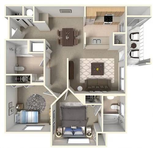 Floor plan 2X2 EXT-G LRG