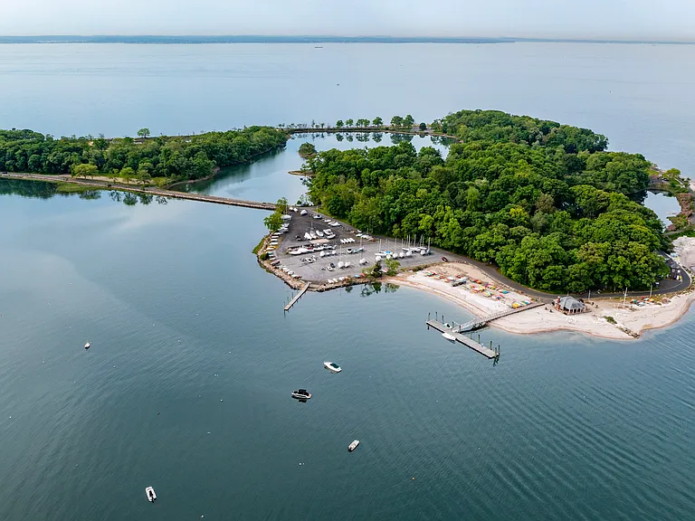 Aerial Views of Tod's Point in Old Greenwich, CT