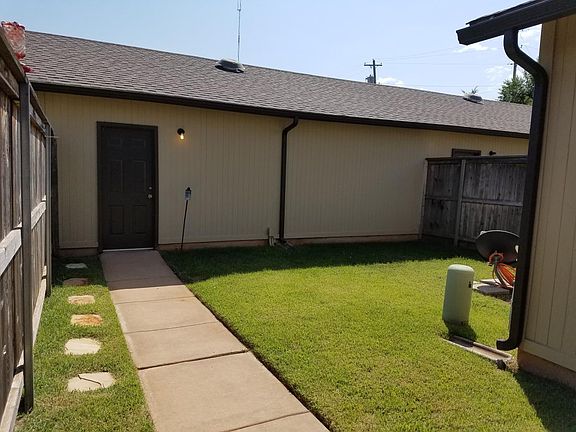 Looking at backyard from patio