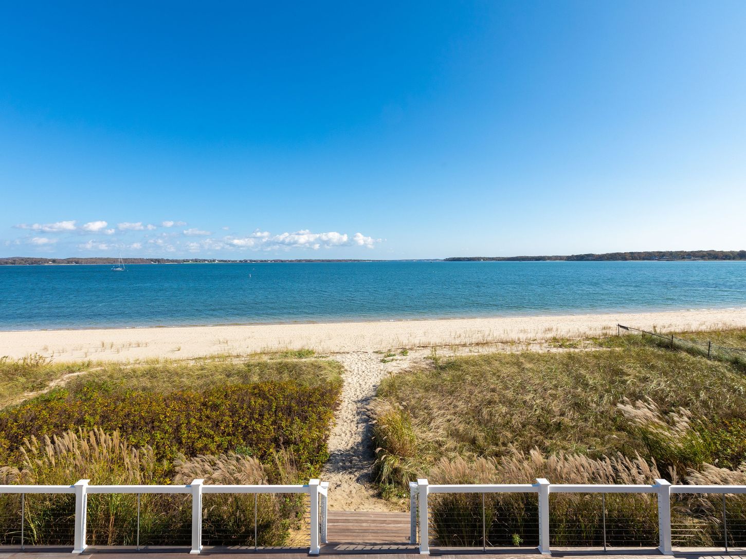  100' of deep sugar sand beach