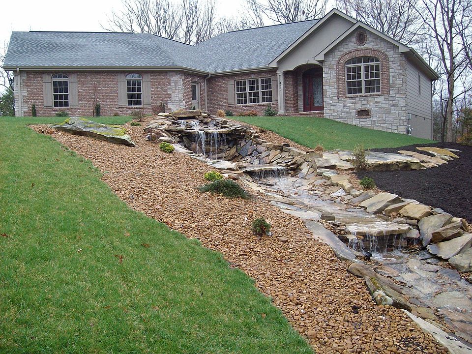 Front view and waterfall 