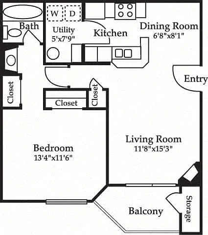 Floor plan 1B Renovation 5