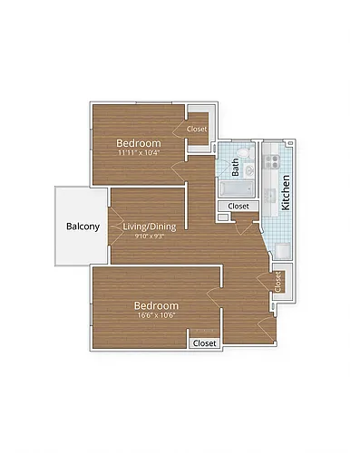 Floor plan Two Bedroom